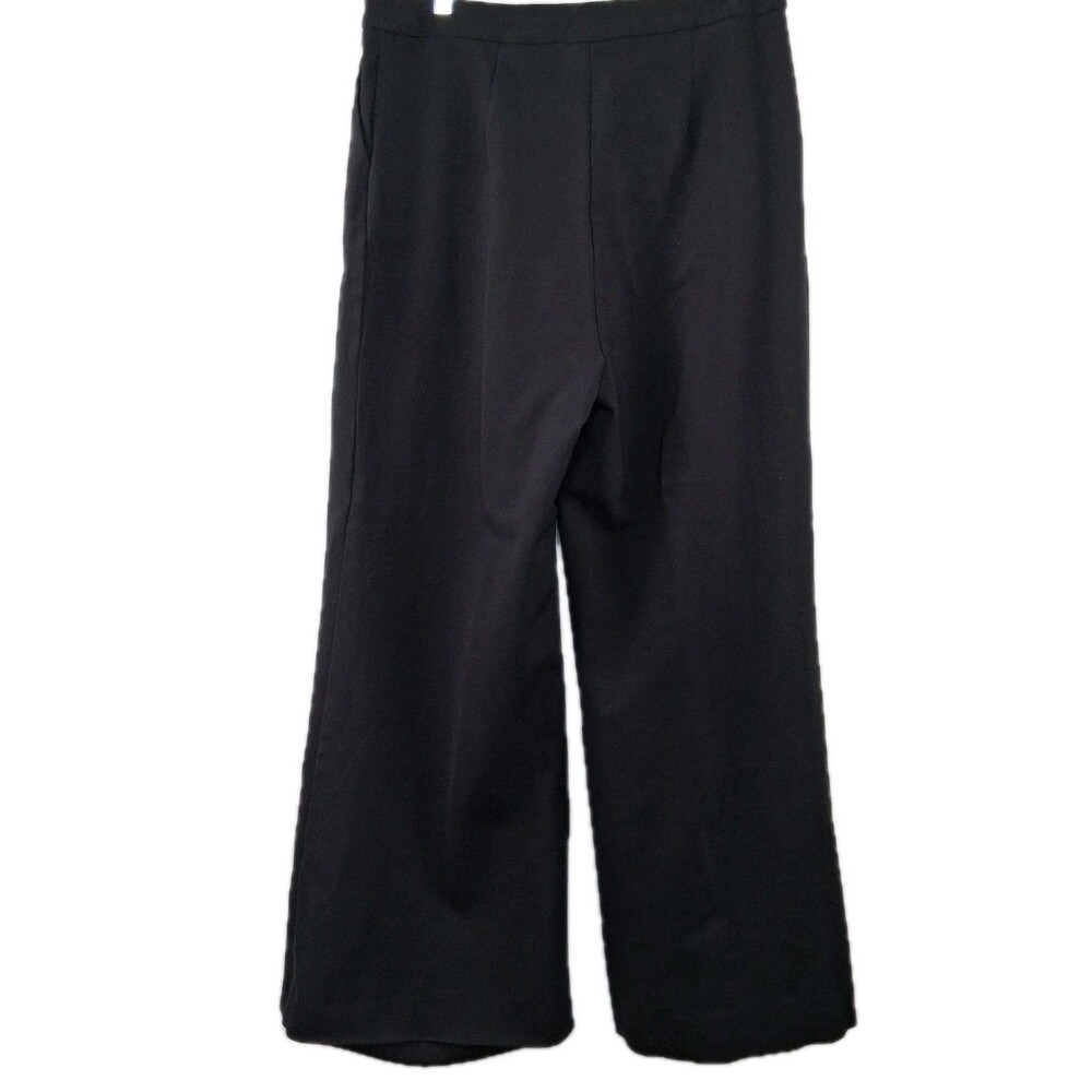 Reformation Wide Leg Ankle Pants Size 10 Black Tailored Minimalist USA Made - Picture 5 of 14